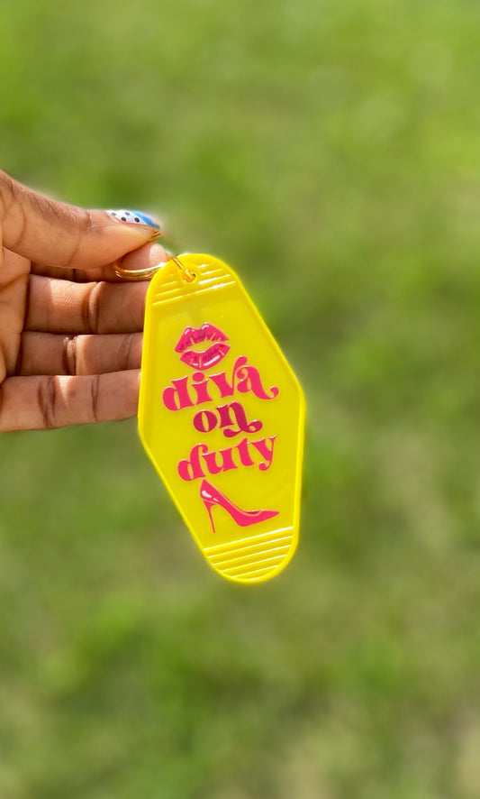 Diva on Duty keychain